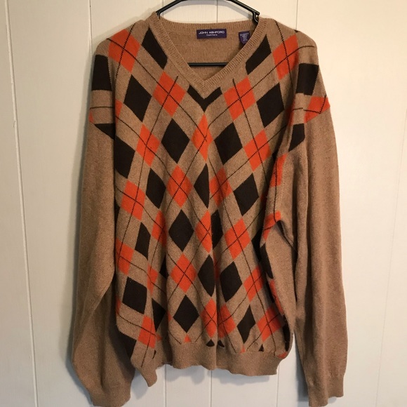 mens argyle cardigan sweater